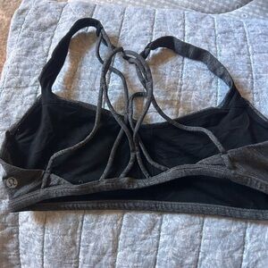 lululemon athletica Charcoal and Black Strappy Sports Bra